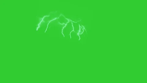 Lighting bolt with green screen background Stock Footage 124328073