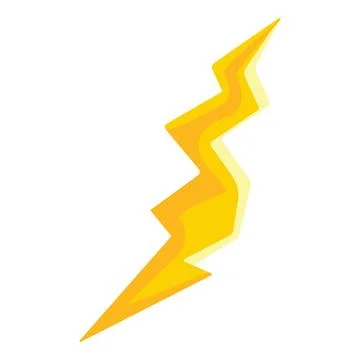Lighting bolt icon cartoon vector. Electric power strike Stock Illustration