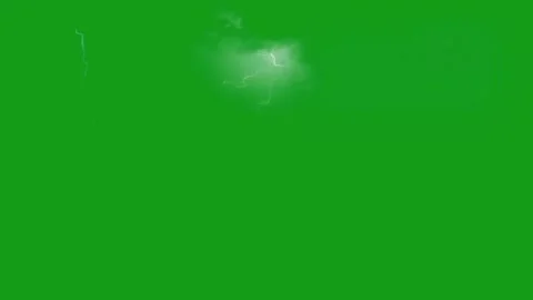 Lighting bolt motion graphics with green screen background Stock Footage 132772796