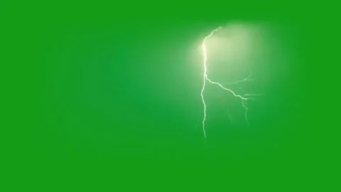 Lighting bolt motion graphics with green screen background Stock Footage 135296315
