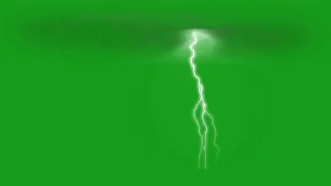 Lighting bolt motion graphics with green screen background Stock Footage 135512418