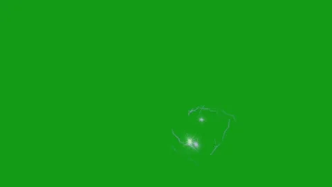 Lighting bolt motion graphics with green screen background Stock Footage 136806074