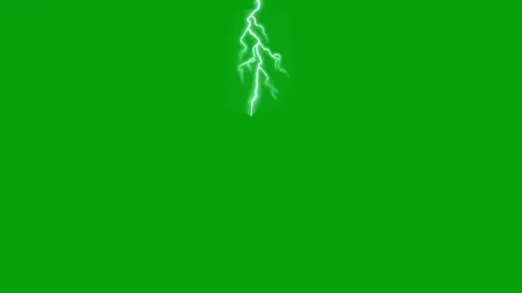 Lighting bolt motion graphics with green screen background Stock Footage 140636131