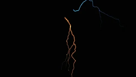 Lighting bolt motion graphics with night background Stock Footage 132854903