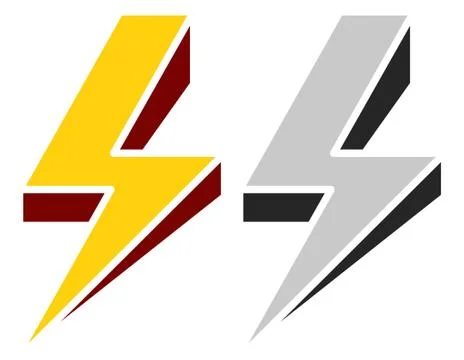 Lighting bolt, sparkle shape. Lighting bolt, electricity icon. Stock Illustration