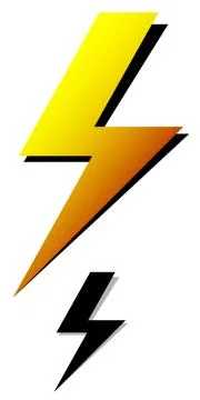 Lighting bolt, sparkle shape. Lighting bolt, electricity icon. Stock Illustration