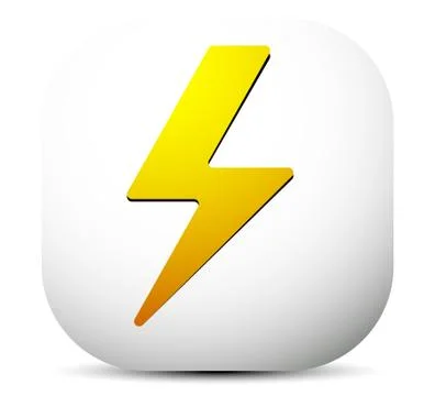 Lighting bolt, sparkle shape. Lighting bolt, electricity icon. Stock Illustration