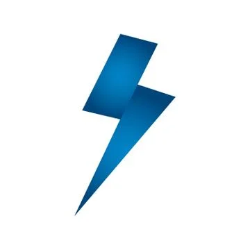 Lighting bolt vector icon. Stock Illustration