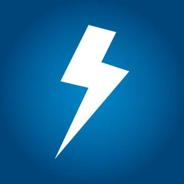 Lighting bolt vector icon. Stock Illustration