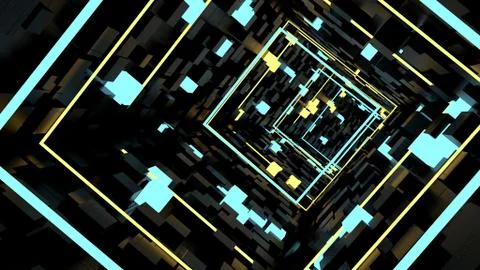 In Lighting Box Tunnel 库存插图