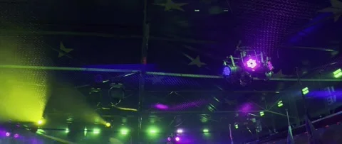 Lighting of a bumper car in the evening at the Brilon funfair. The lights and Stock Footage 252423360