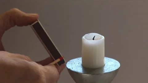 Lighting Candle Stock Footage 7753089