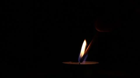 Lighting candle Stock Footage 40896600