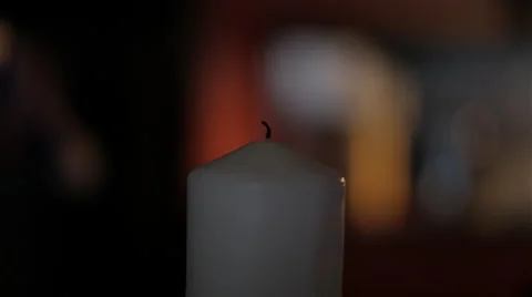 Lighting a candle Stock Footage 48147148