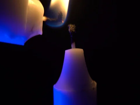 Lighting a candle Stock Footage 74106096