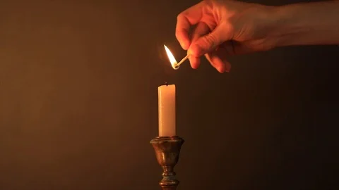 Lighting a Candle Video stock 90959486