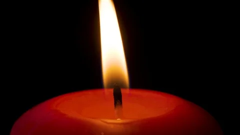 Lighting a Candle With a Match Close up Video stock 113402471