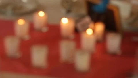 Lighting Candles Stock Footage 105220803