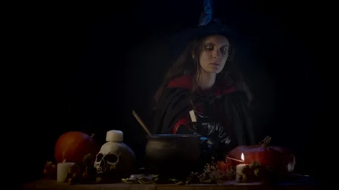 Lighting candles on table Stock Footage 141294350