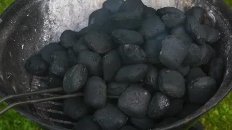 Lighting up Charcoal Stock Footage 742780