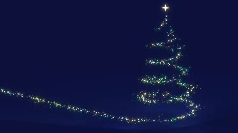 Lighting christmas tree Stock Footage 111517614