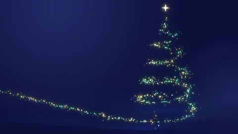 Lighting christmas tree Stock Footage 111719356