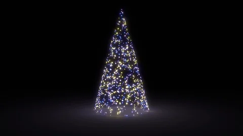 Lighting christmas tree Stock Footage 111719443