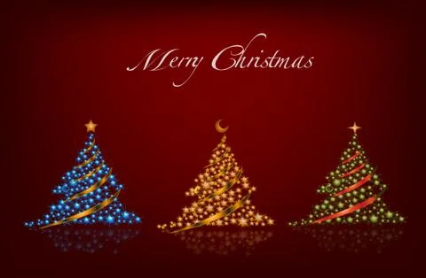 Lighting of Christmas tree Stock Illustration