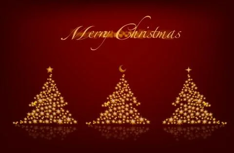 Lighting of Christmas tree Stock Illustration