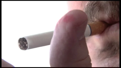 Lighting a cigarette  Stock Footage 1182494