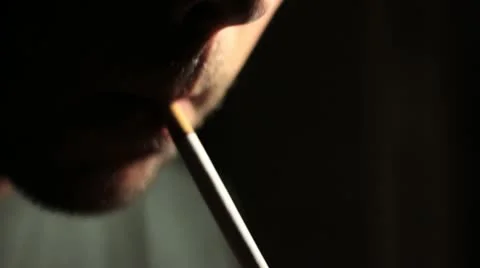 Lighting Cigarette Stock Footage 12285069