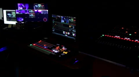 Lighting Control Console for LAN Gaming Event Stock Footage 53095190