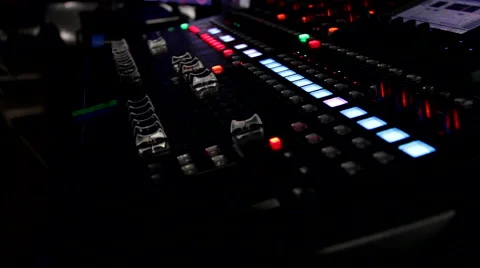 Lighting Control Console for LAN Gaming Event Stock Footage 53096335