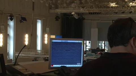 Lighting control station Stock Footage 60837661