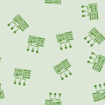 Lighting controls efficient glyph vector seamless pattern Stock Illustration