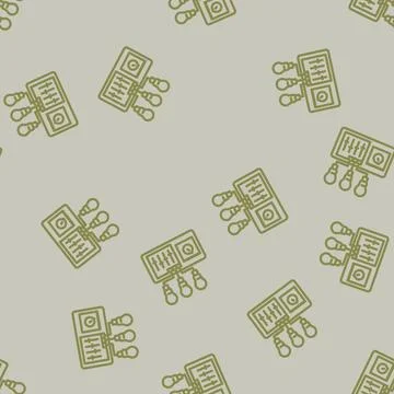 Lighting controls efficient line vector seamless pattern Stock Illustration