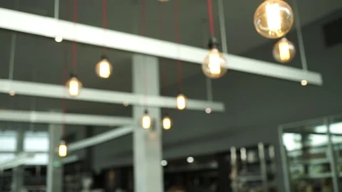 Lighting decor in cafe Stock Footage 71454692