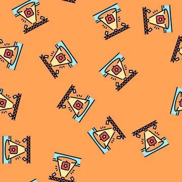 Lighting design agency vector seamless pattern Stock Illustration