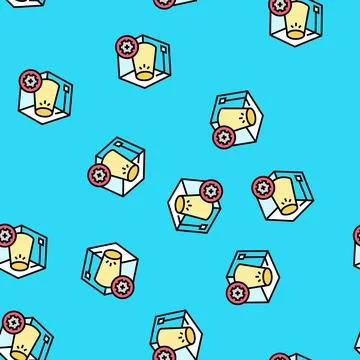 Lighting design interior vector seamless pattern Stock Illustration