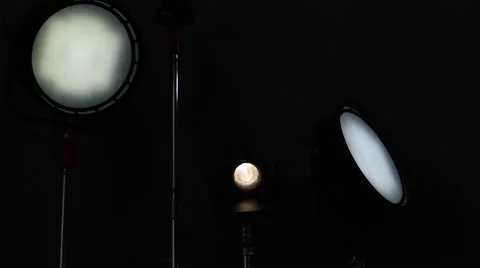 Lighting devices in the dark Stock Footage 62063854