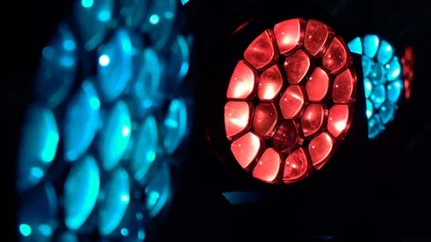 Lighting devices for the stage Video stock 106637427