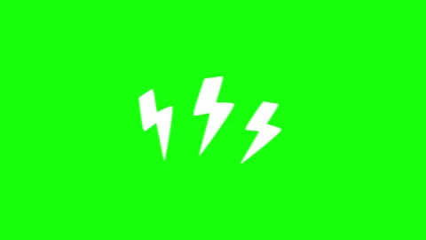 Lighting doodle, flash symbol on the green background Stock Footage 282690659