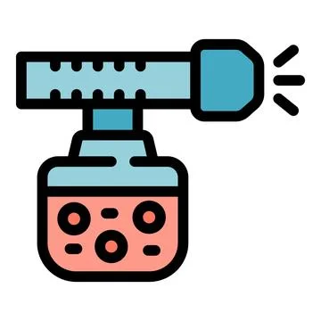 Lighting drone emitting light at night, enhancing aerial photography Stock Illustration
