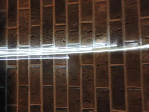 Lighting effect coming down a side of a building Stock Photos