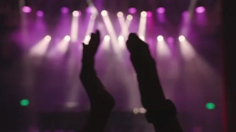 Lighting equipment on an empty stage. Multicolor Stock Footage 234153432