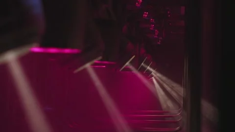 Lighting equipment on an empty stage. Multicolor Stock Footage 234153445