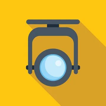 Lighting equipment hanging from ceiling casting light with long shadow Stock Illustration