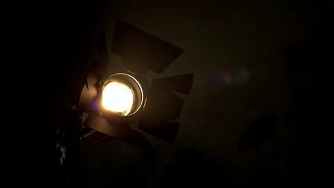 Lighting equipment highlights smoke Stock Footage 74465882