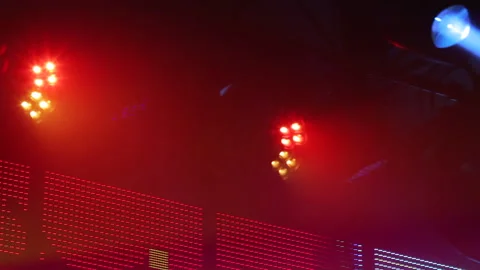 Lighting equipment, Lighting effects. Dynamic strobe light Stock Footage 145720809