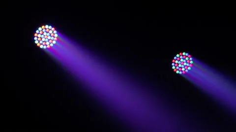 Lighting equipment, Lighting effects. Dynamic strobe light Stock Footage 146386784